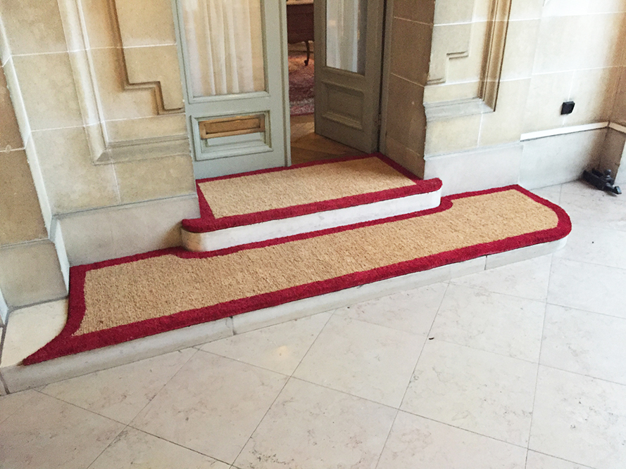Tapis d'entrée, tapis brosse, rouge tapis entrée