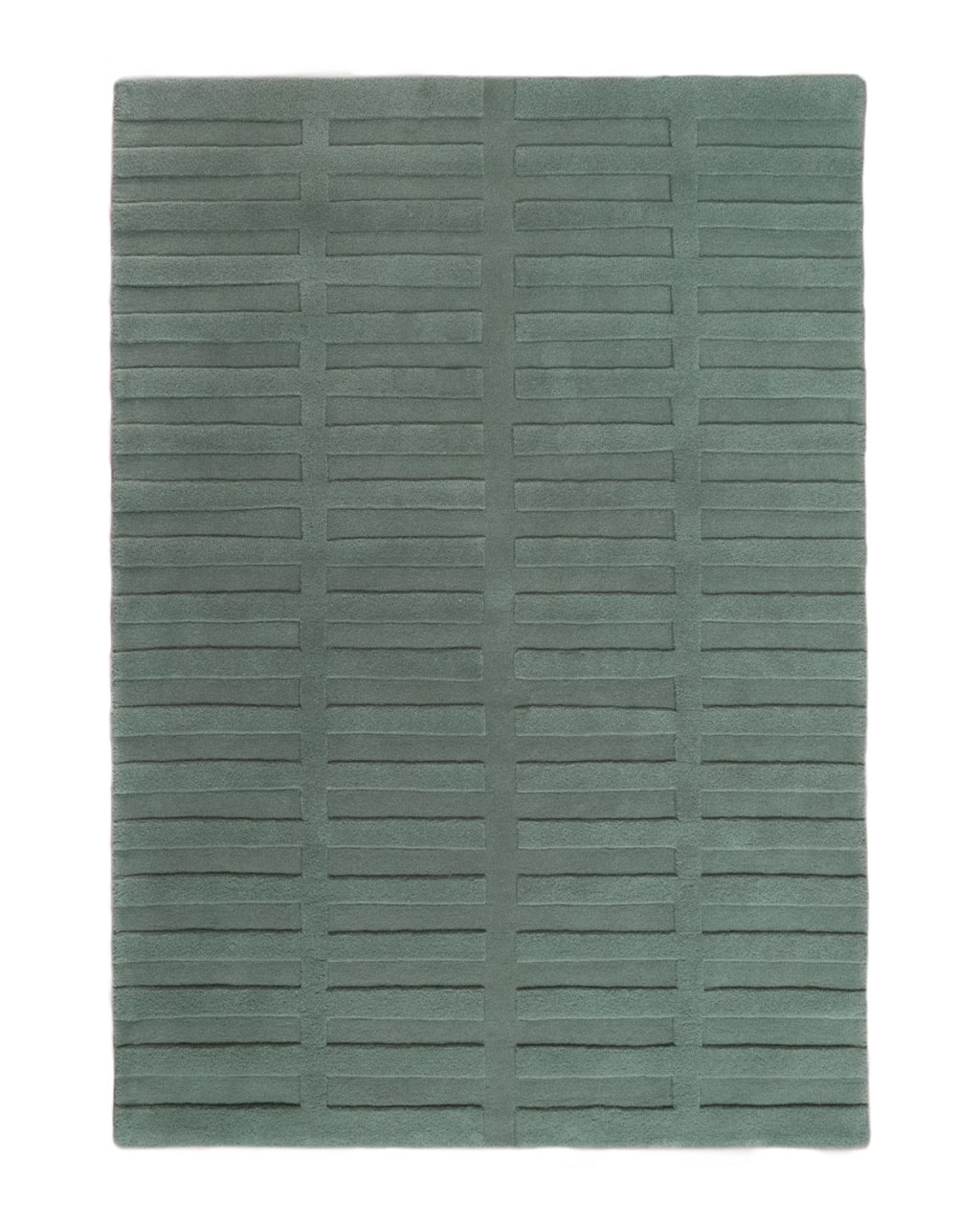 Tapis de salon Romain céladon – vue à plat (création Camille Techer)