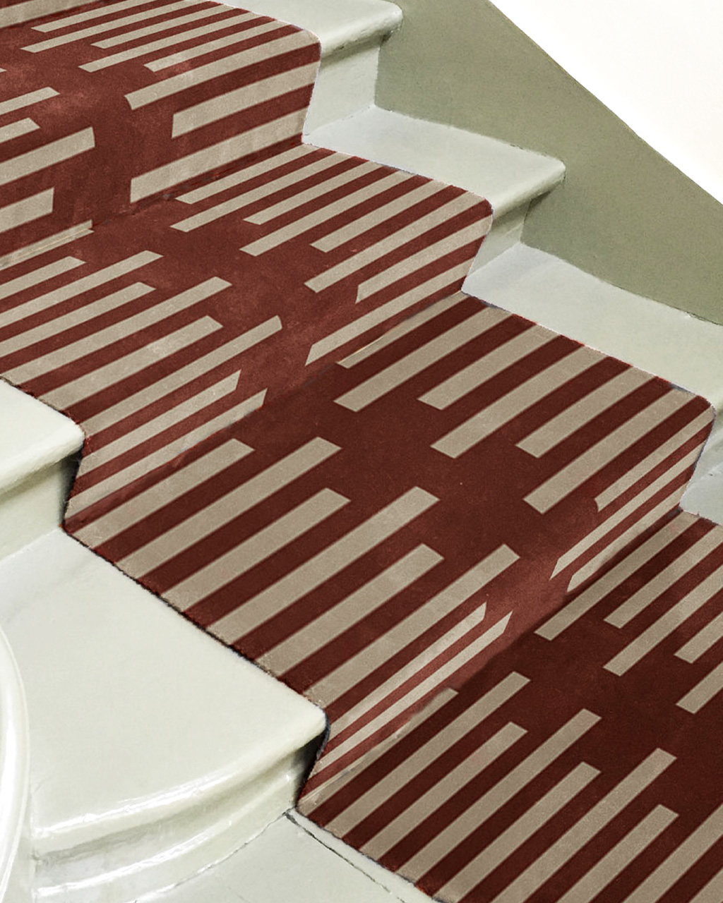 Tapis d’escalier Stéphanie, design graphique par Camille Techer