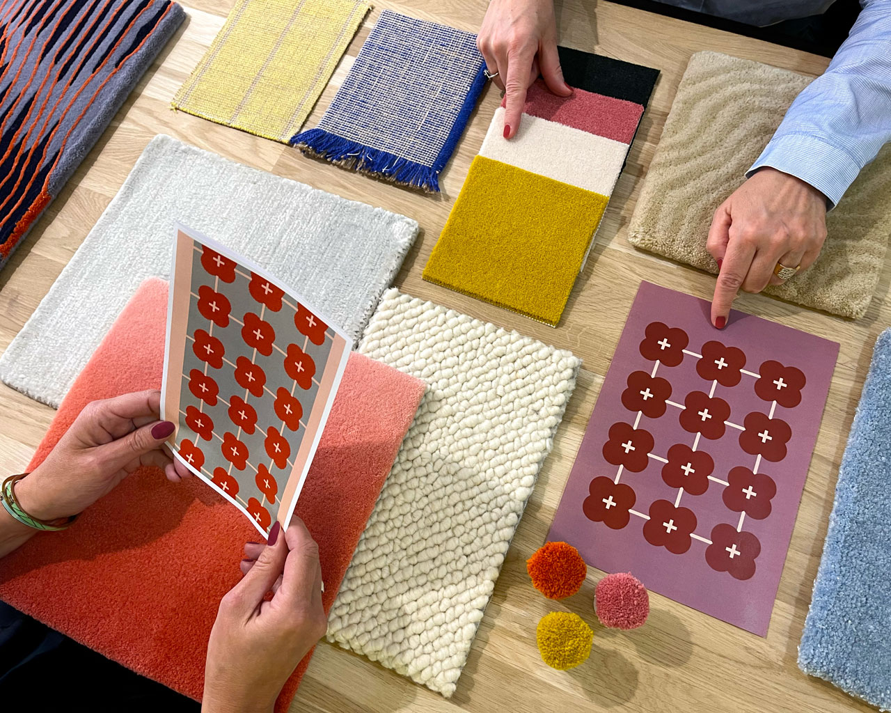 Création de tapis sur mesure avec échantillons